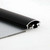 Closed cross-section of black aluminum snap frame with snap-open mechanism and protective cover for retail signs and posters, CSF1-2030