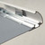 Open Silver metal snap frame showing easy snap-open design for inserting posters, signs and glare-resistant protective cover, CSF1-2030