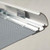 Open Silver metal snap frame showing easy snap-open design for inserting posters, signs and glare-resistant protective cover, Item# CSF1-3040