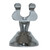 Silver, Harp Clip Sign Holder, 1.5" Stem, with solid base, HPH-15. In-stock now