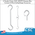 Double C-Hooks | Ceiling and Window Sign Hanging, 4 - 36 inches, DBC-Series