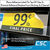 PCHC-400-0010CL, Chips for Price Channel, 4" Long x 1.21875" high, 10 mil, by Clip Strip Corp.