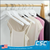 Wooden Hangers for Blouses & Dresses, 17" x 0.475" with 2 Notched arms – Matte White, Item# WHBD-17-5-2W