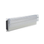 Clear three-inch magnetic sign holder with silver label channel and black magnetic back.
