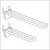 Clip Strip Corp.'s 4" & 6" Double-Loop Plastic Pegboard and Slat-wall Hook, DBLH-Series