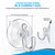 Front and side views of the clear heavy-duty suction cup hook, showing its 1.75-inch outer diameter and curved metal hook.