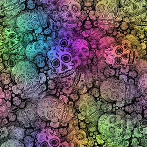 Rainbow Sugar Skulls
