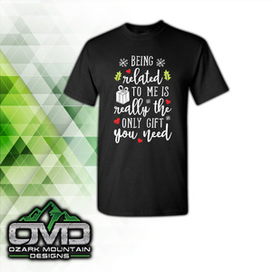 Christmas Related to Me Gift Black T-Shirt