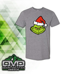 Christmas Grinch Gray T-Shirt
