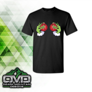 Christmas Grinch Boobs Black T-Shirt Christmas Grinch Boobs Black T-Shirt