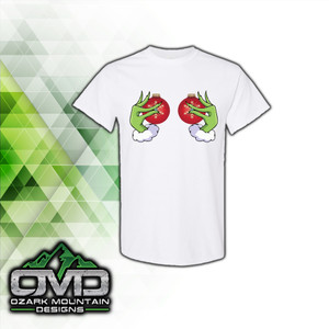Christmas Grinch Boobs White T-Shirt Christmas Grinch Boobs White T-Shirt