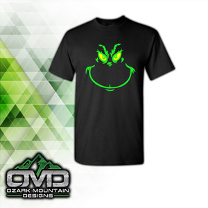 Christmas Grinch Face Black T-Shirt Christmas Grinch Face Black T-Shirt
