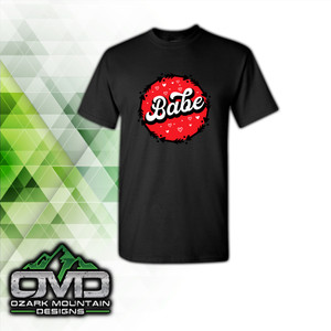 Valentines Babe Black T-Shirt