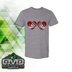 Valentines Handy Love Gray T-Shirt Valentines Handy Love Gray T-Shirt