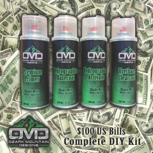 Hydrographics Aerosol DIY Dip kit - 100 US Bills Hydrographics Aerosol DIY Dip kit - 100 US Bills