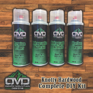 Hydrographics Aerosol DIY Dip kit - Knotty Hardwood Hydrographics Aerosol DIY Dip kit - Knotty Hardwood