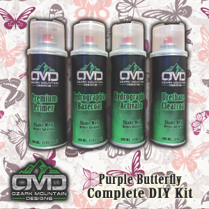 Hydrographics Aerosol DIY Dip kit - Purple Butterflys Hydrographics Aerosol DIY Dip kit - Purple Butterflys
