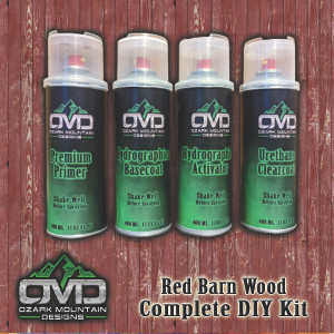 Hydrographics Aerosol DIY Dip kit - Red Barn Wood Hydrographics Aerosol DIY Dip kit - Red Barn Wood