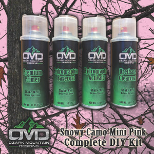 Hydrographics Aerosol DIY Dip kit - Snowy Camo Mini Pink Hydrographics Aerosol DIY Dip kit - Snowy Camo Mini Pink