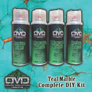 Hydrographics Aerosol DIY Dip kit - Teal Marble Hydrographics Aerosol DIY Dip kit - Teal Marble