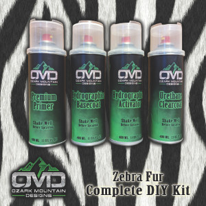 Hydrographics Aerosol DIY Dip kit - Zebra Fur Hydrographics Aerosol DIY Dip kit - Zebra Fur