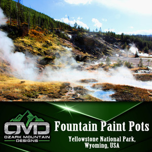 Fountain Paint Pots Poster Print