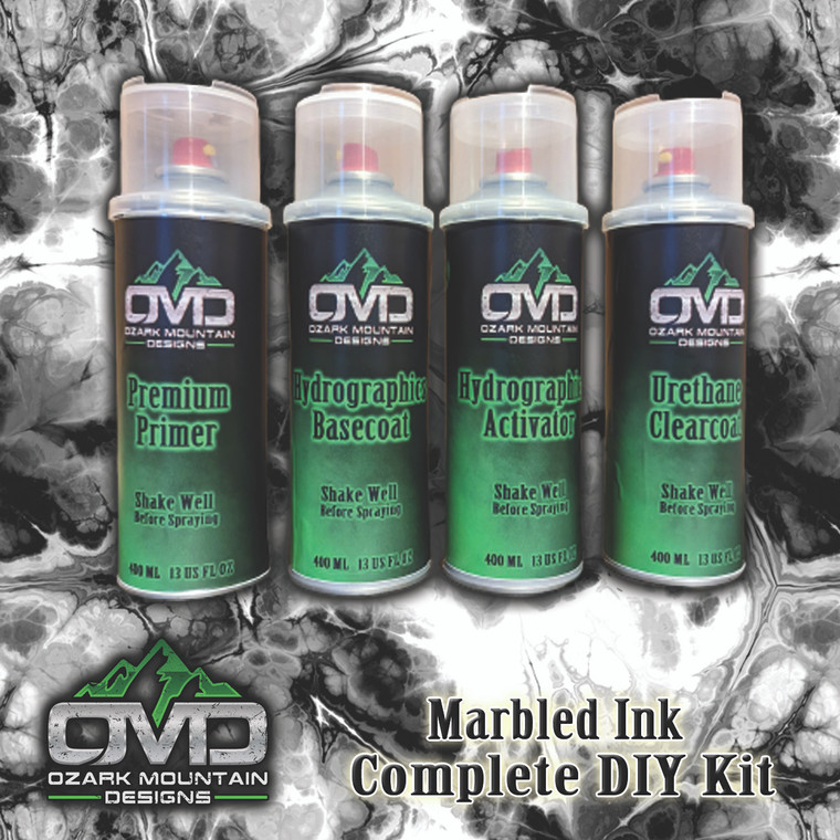 Hydrographics Aerosol DIY Dip kit - Marbled Ink