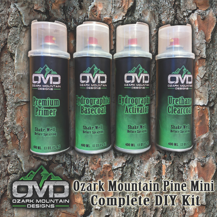 Hydrographics Aerosol DIY Dip kit - Ozark Mountain Pine Mini