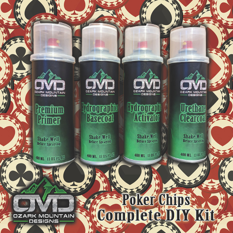 Hydrographics Aerosol DIY Dip kit - Poker Chips