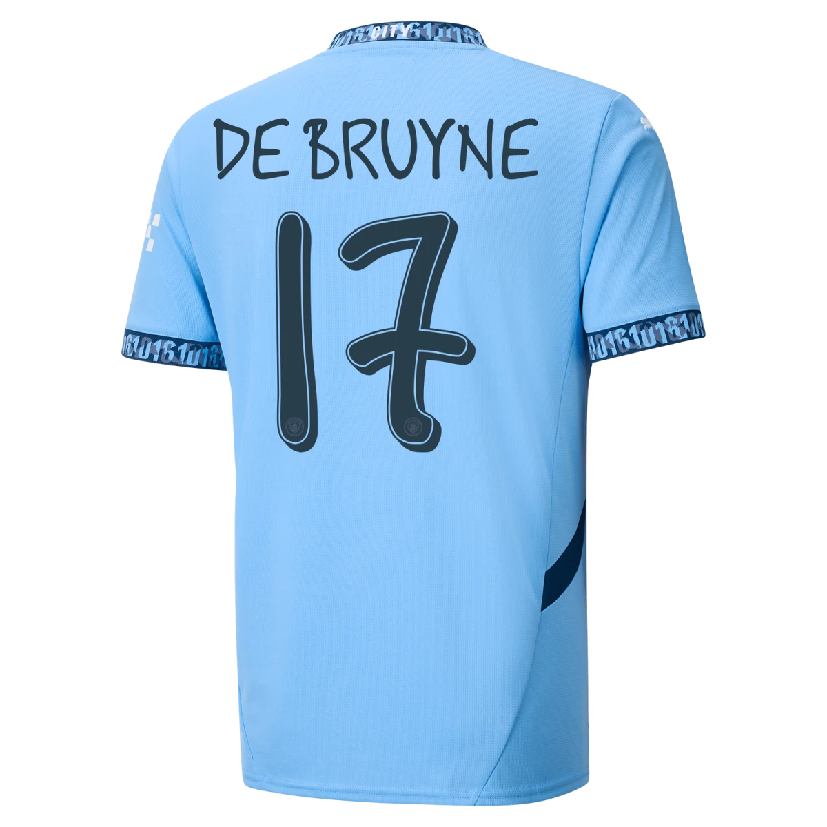 DE BRUYNE #17 Manchester City 24/25 Stadium Men's Home Shirt - Man City Font