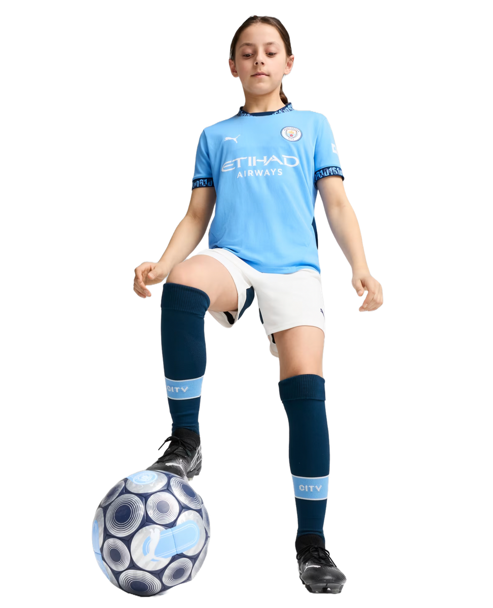 FODEN #47 Manchester City 24/25 Kid's Home Shirt and Shorts - PL Font