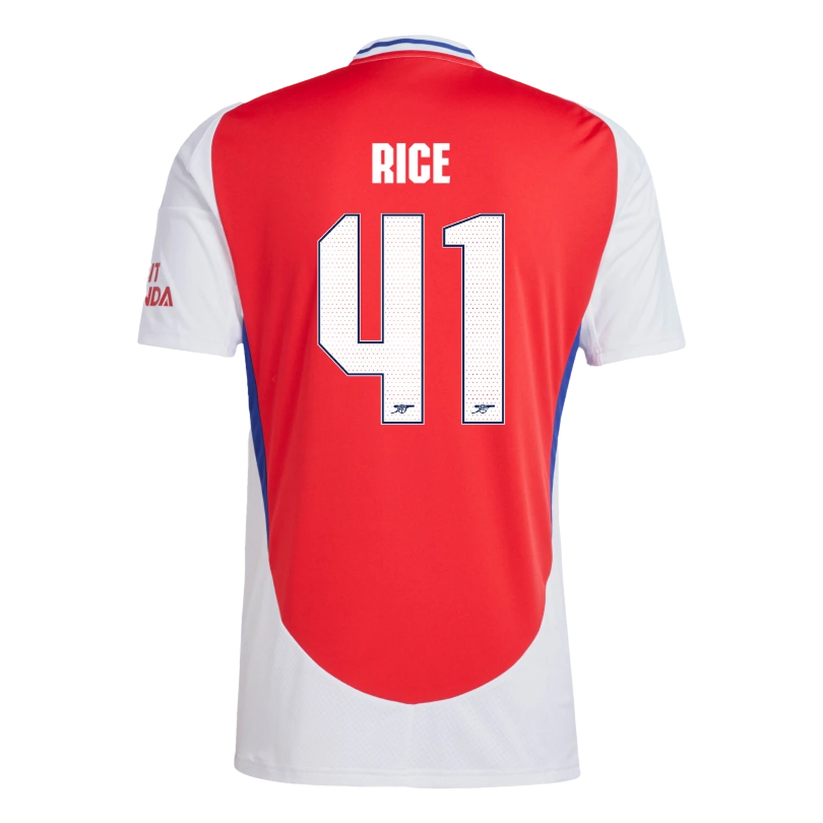RICE #41 Arsenal 24/25 Stadium Men's Home Shirt - Arsenal Font