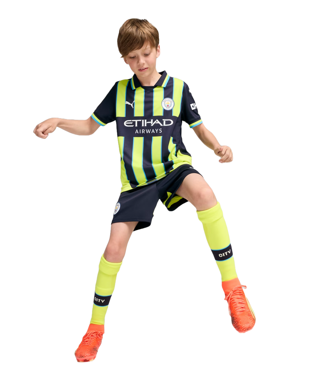 HAALAND #9 Manchester City 24/25 Kid's Away Shirt and Shorts - PL Font
