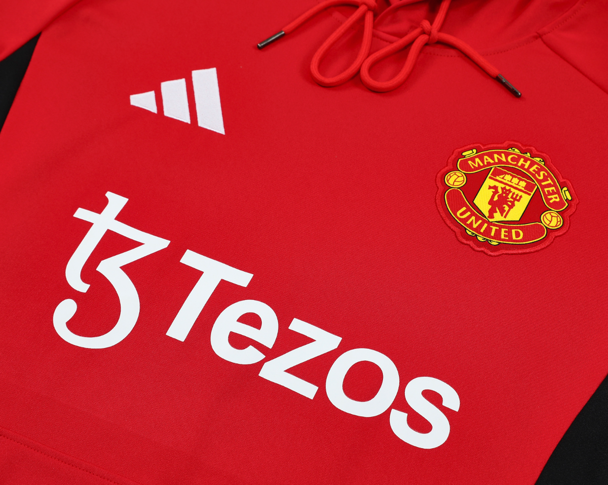 Manchester United 24/25 Men's Red Hoodie Tracksuit