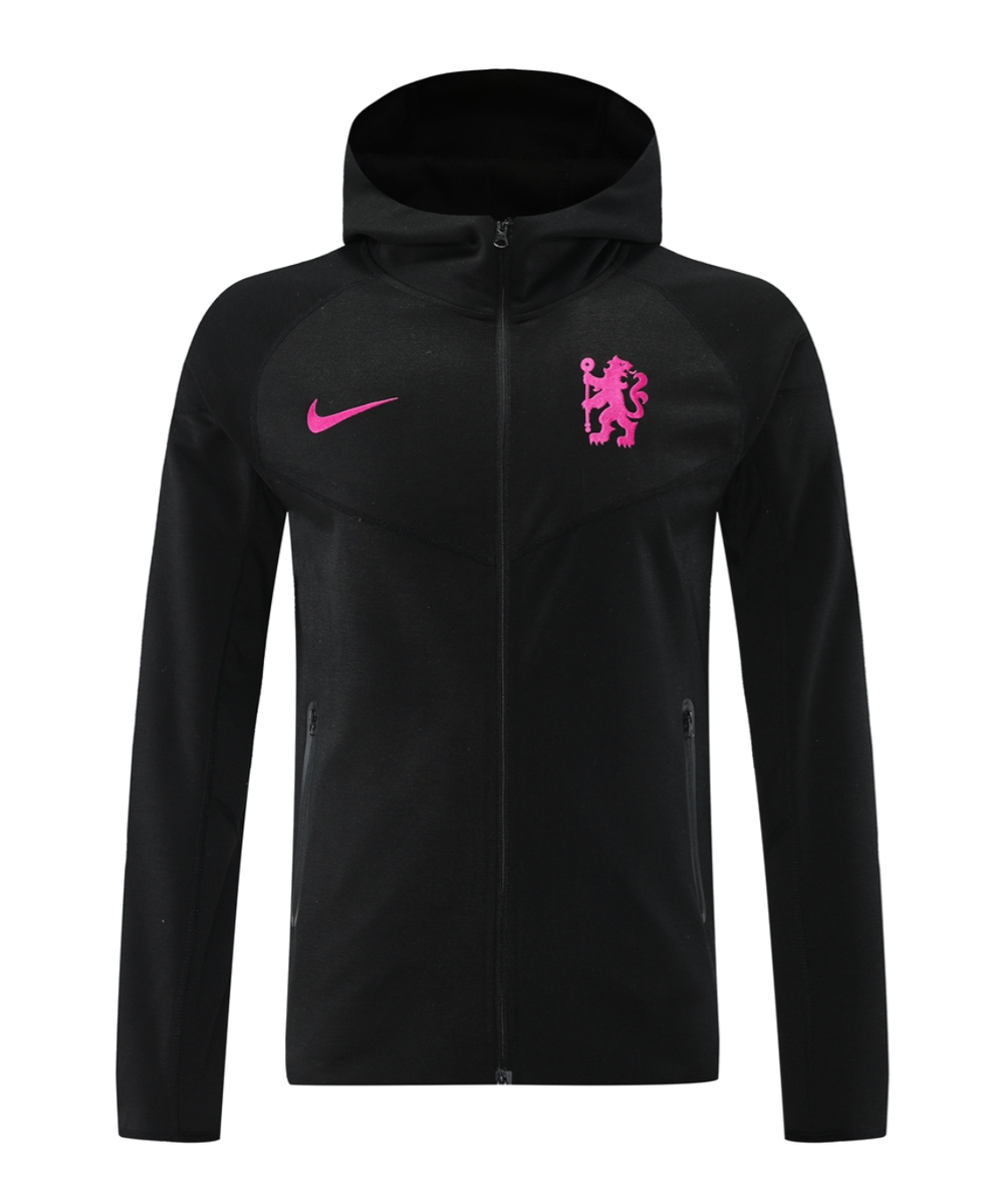 Chelsea 24/25 Men's Black Long Zip Hoodie