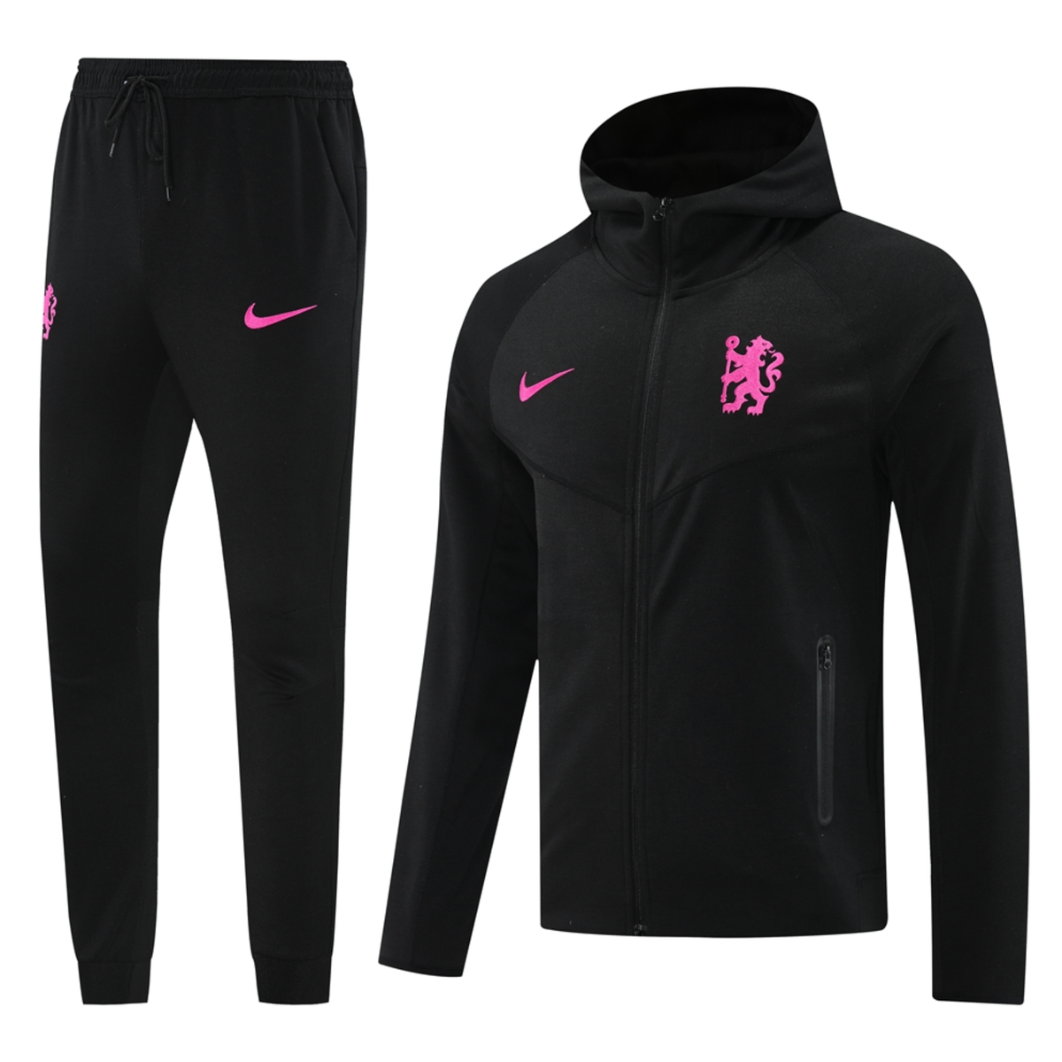Chelsea 24/25 Men's Black Long Zip Hoodie