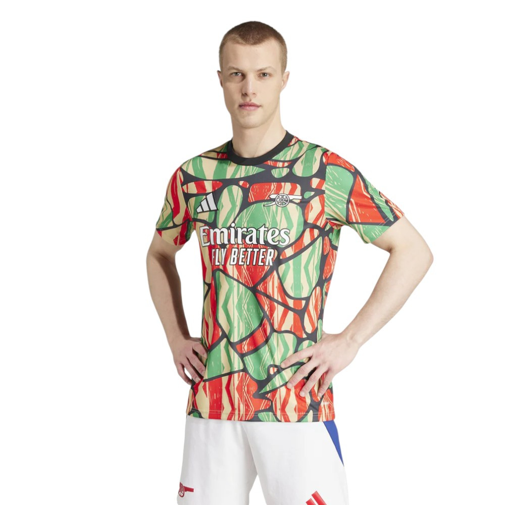 Arsenal 24/25 Men's Green-Red Pre-Match Shirt