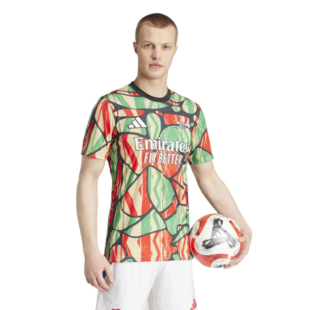 Arsenal 24/25 Men's Green-Red Pre-Match Shirt