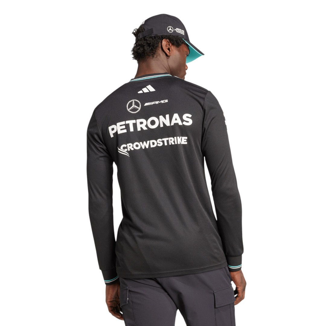 Mercedes-AMG 2025 Black Authentic Long Sleeve Driver T-Shirt