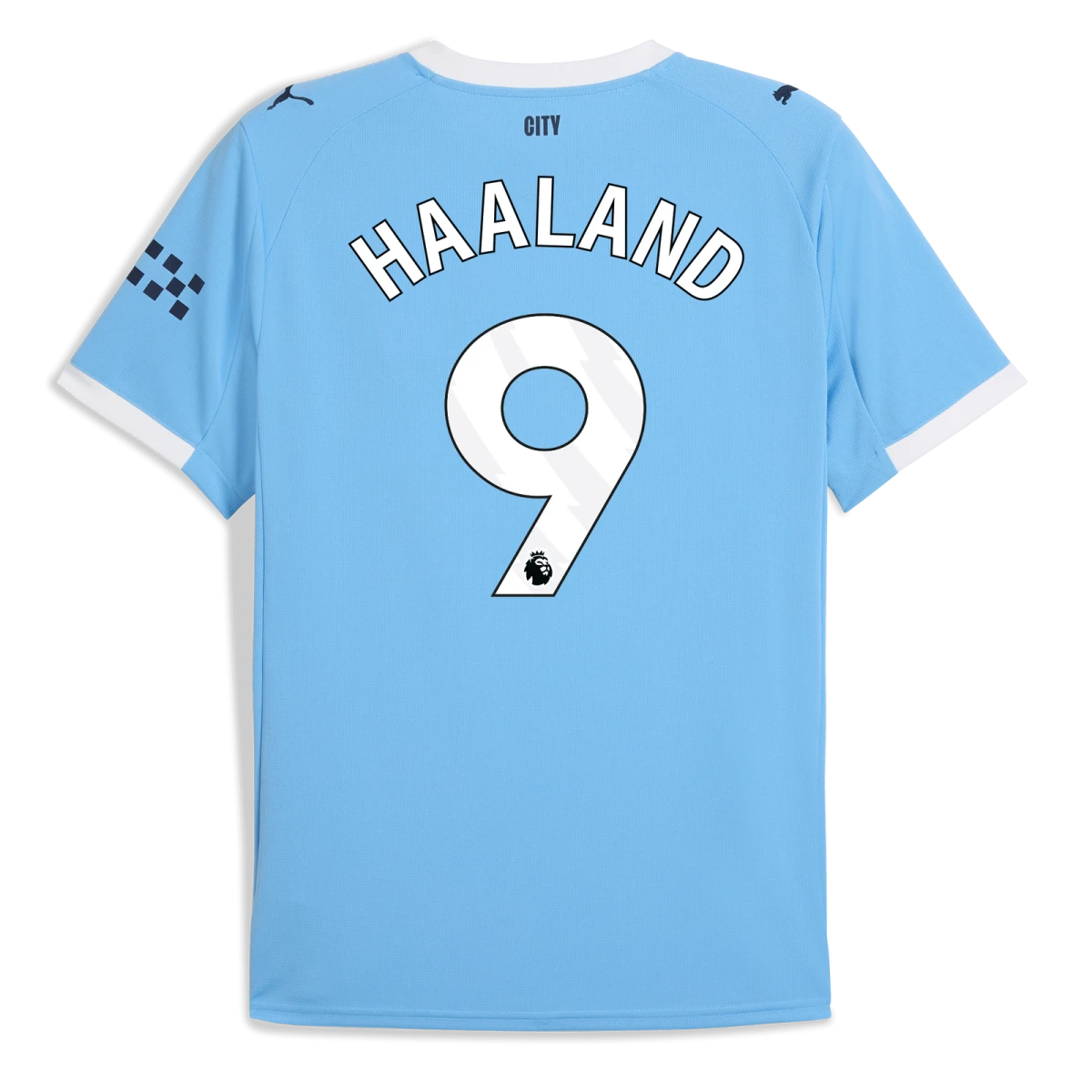 HAALAND #9 Manchester City 25/26 Stadium Men's Home Shirt - PL Font