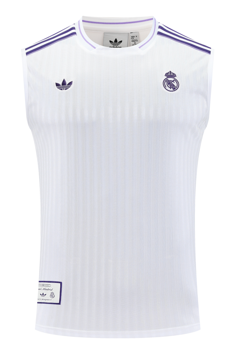 Real Madrid 25/26 Men's White Terrace Icon Tank Top