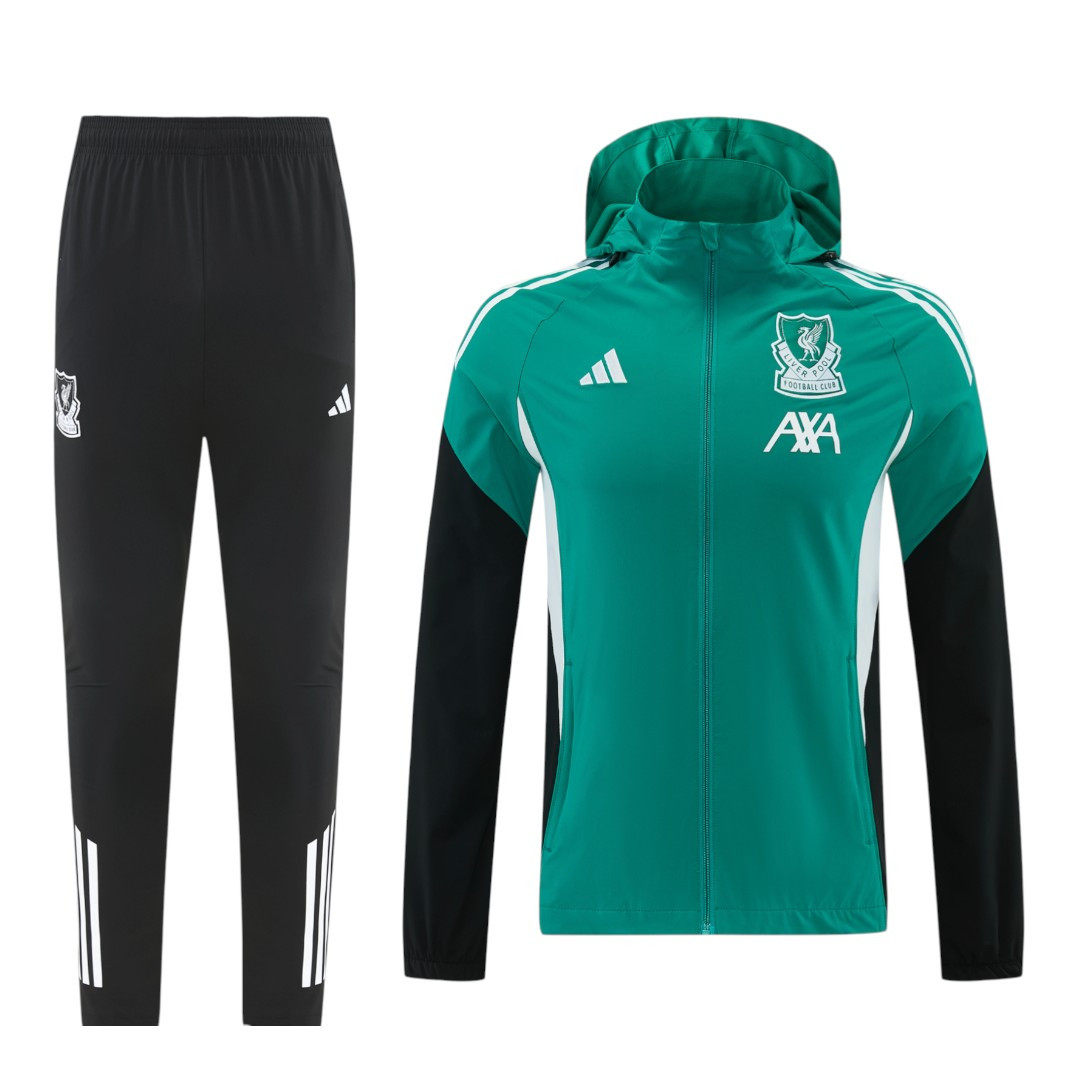 Liverpool 25/26 Men's Green Long Zip Windbreaker