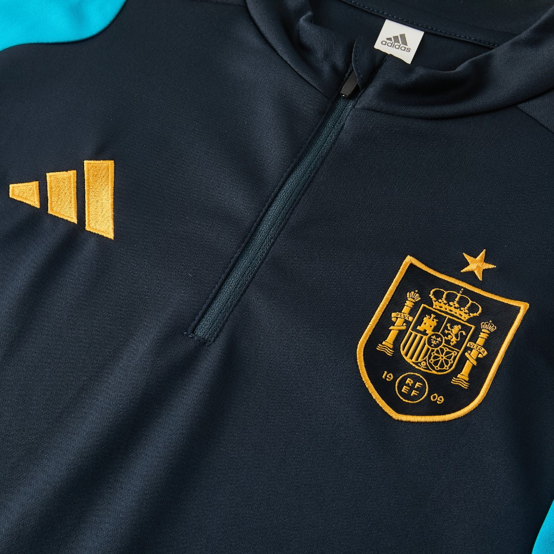 Spain 2026 Men's Dark Blue Short Zip Tracksuit