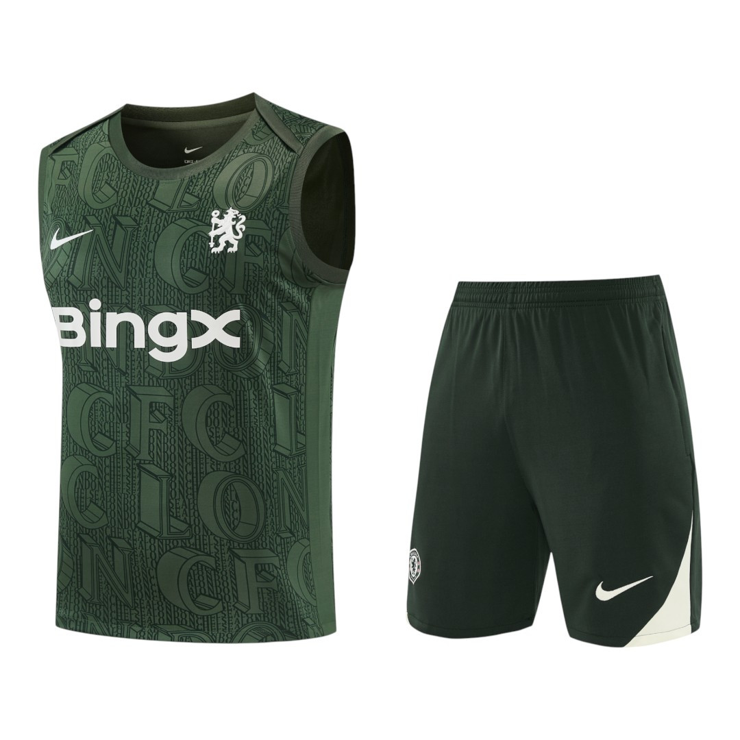 Chelsea 25/26 Men's Green Pre-Match Tank Top