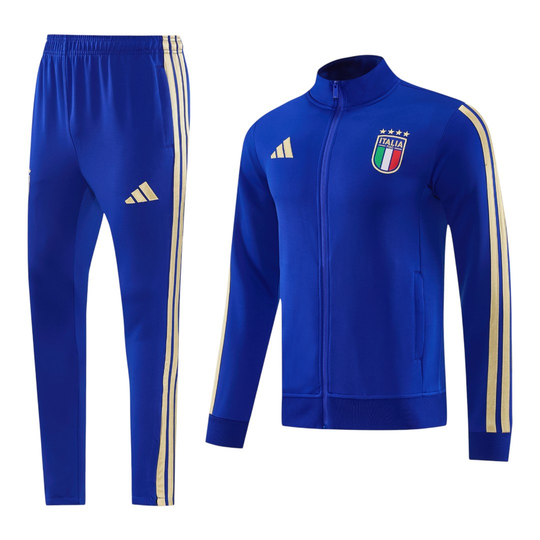 Italy 2026 Men's Blue Long Zip Jacket
