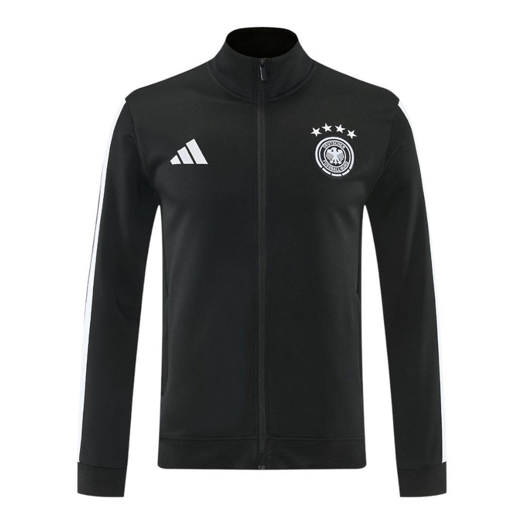 Germany 2026 Men's Black-White Long Zip Jacket
