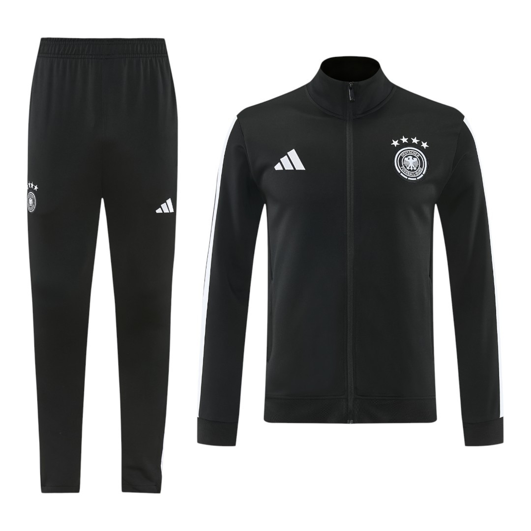 Germany 2026 Men's Black-White Long Zip Jacket