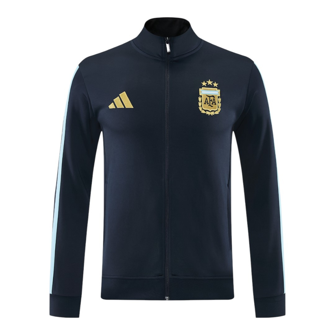 Argentina 2026 Men's Black Long Zip Jacket