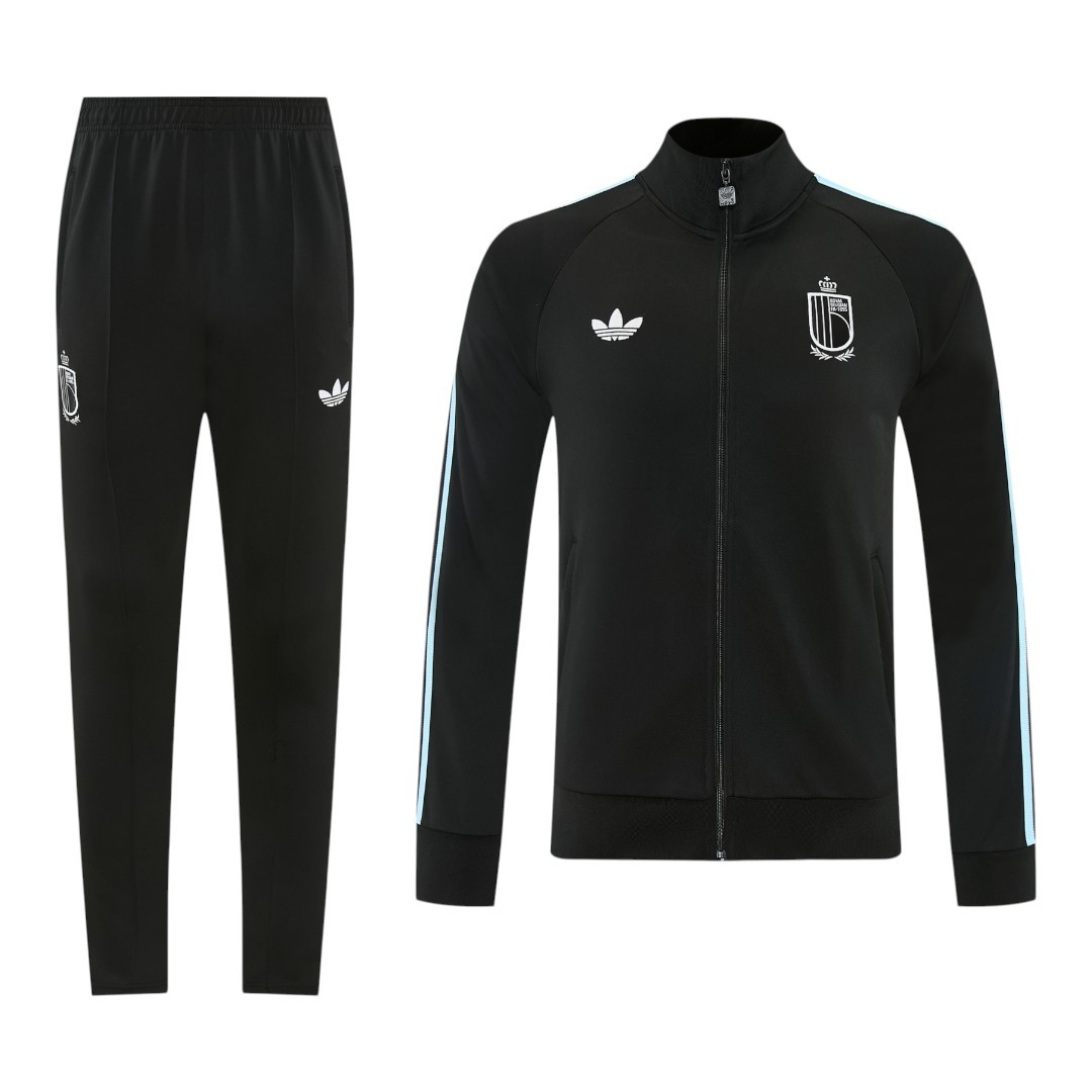Belgium 2026 Men's Black Long Zip Jacket