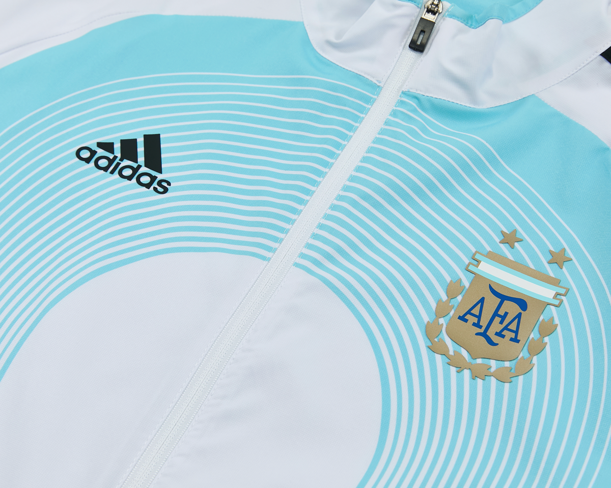 Argentina 2026 Men's Wave White Long Zip Tracksuit